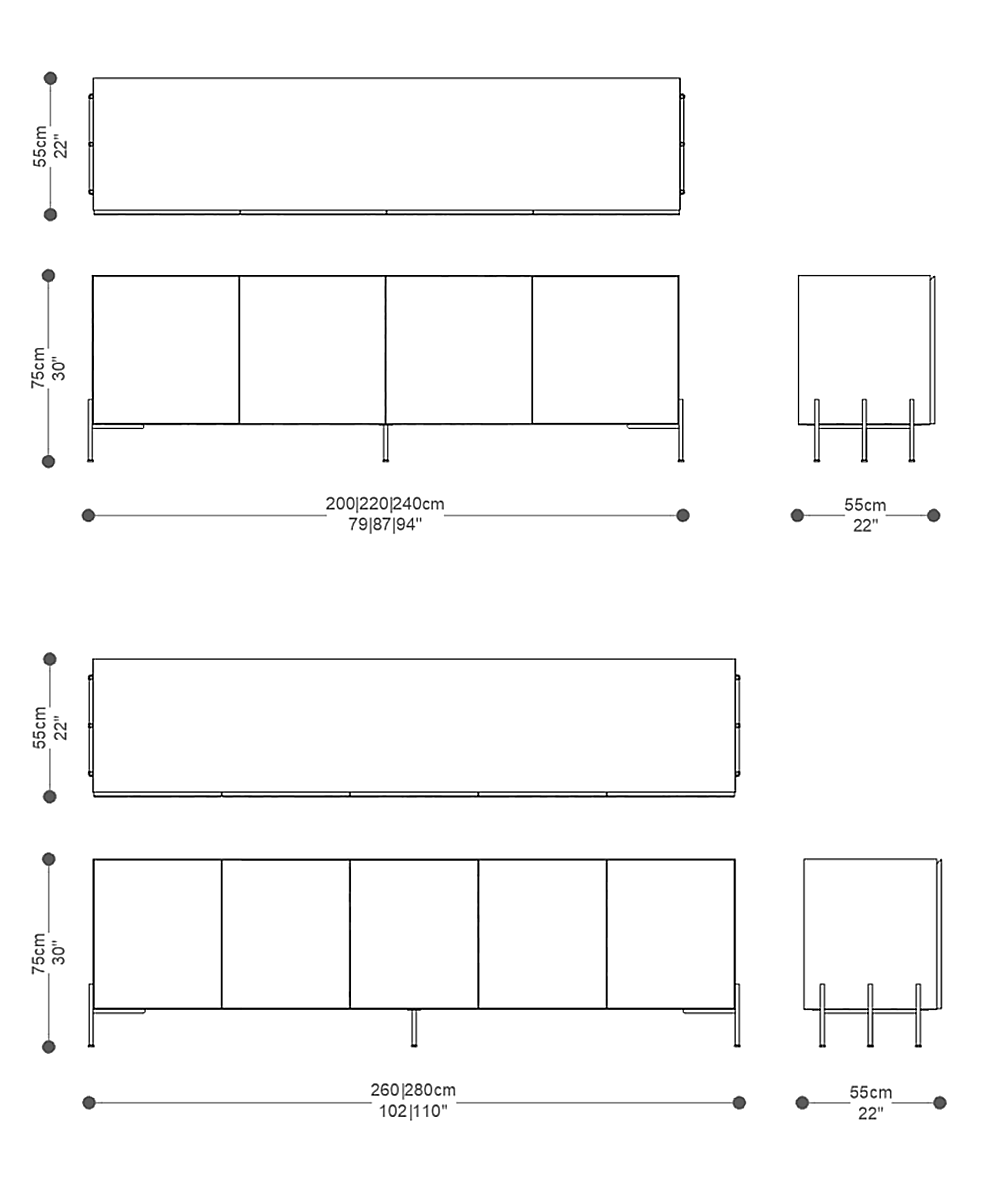 Image of the complete dimensions of the product